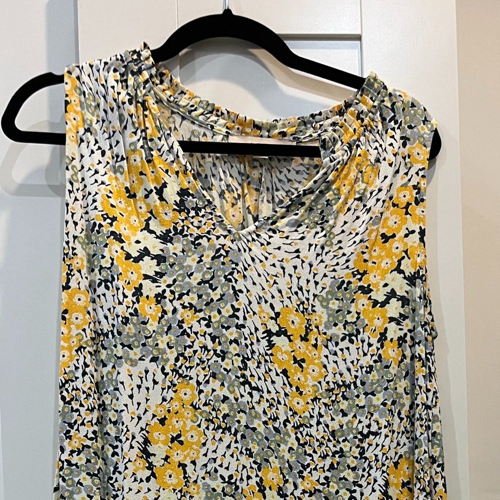 Blue and Yellow Flower Dress